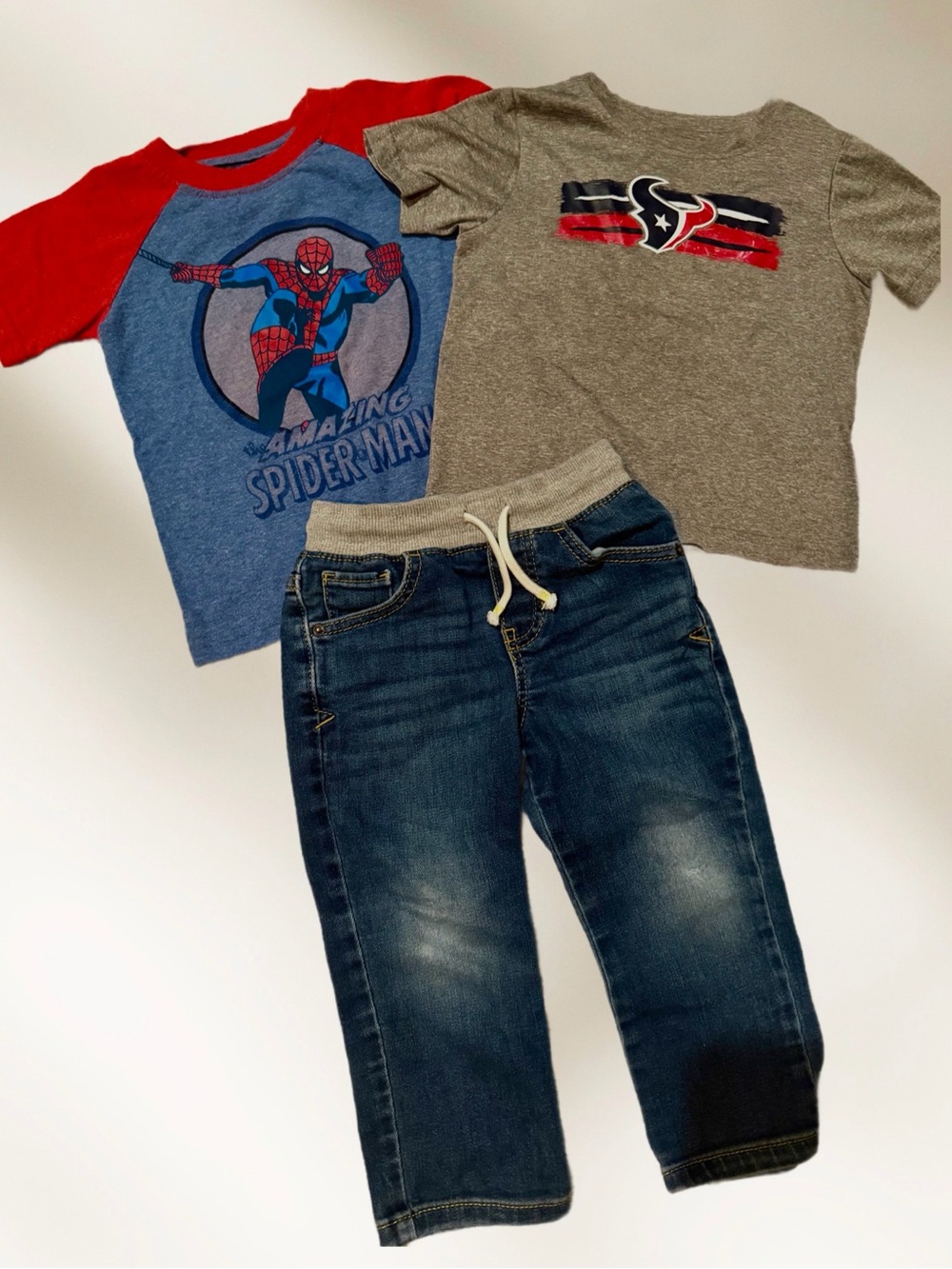 NFL Houston Texans, Spider Man, Cat & Jack Jeans Bundle | Size 2T